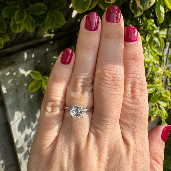 UNCAS Solitaire Ring Silver Engagement CZ Size 5.5 Vintage - Picture 3 of 10